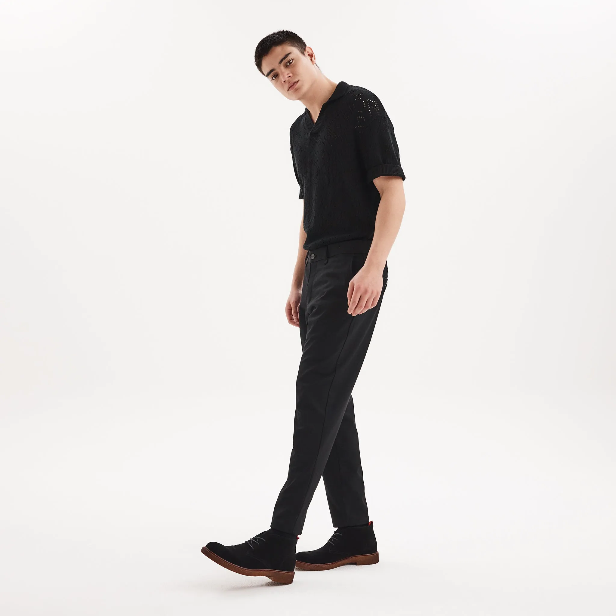 Chukka Mens Leon Black Suede