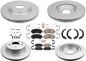 Coated Brake Rotors Brake Pads for Nissan Rogue 19-2020 W Manual Parking Brake