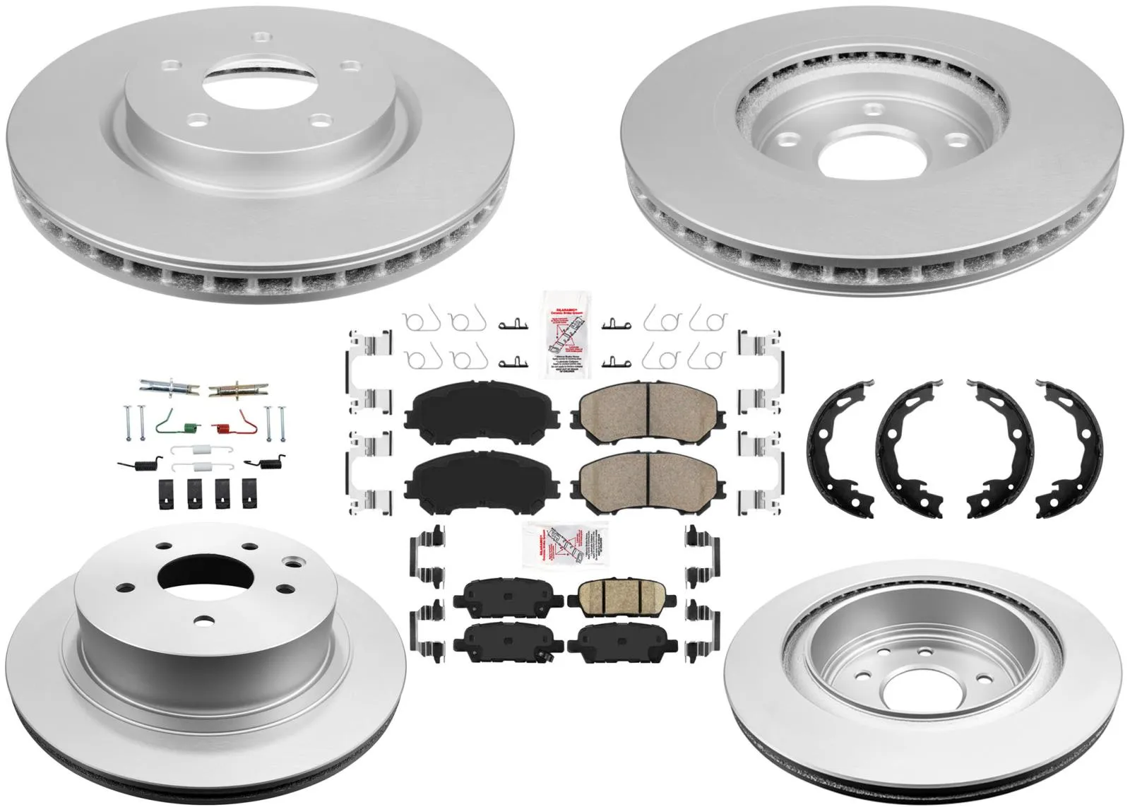 Coated Brake Rotors Brake Pads for Nissan Rogue 19-2020 W Manual Parking Brake