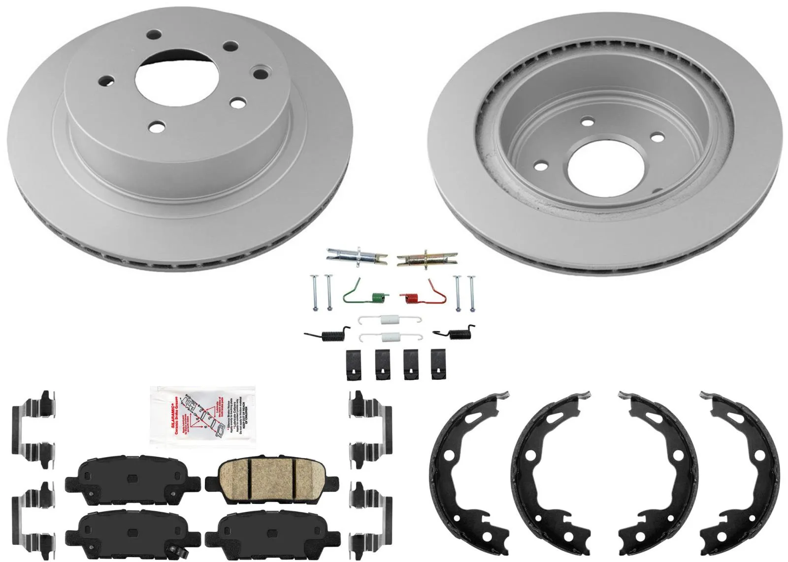 Coated Brake Rotors Brake Pads for Nissan Rogue Sport 19-21 W Electric Parking B