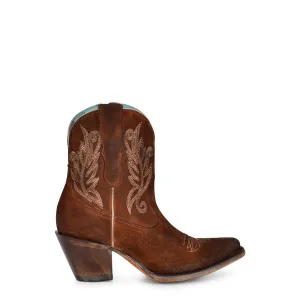 Corral Urban Womens Shortie Cowboy Boots Leather Cognac