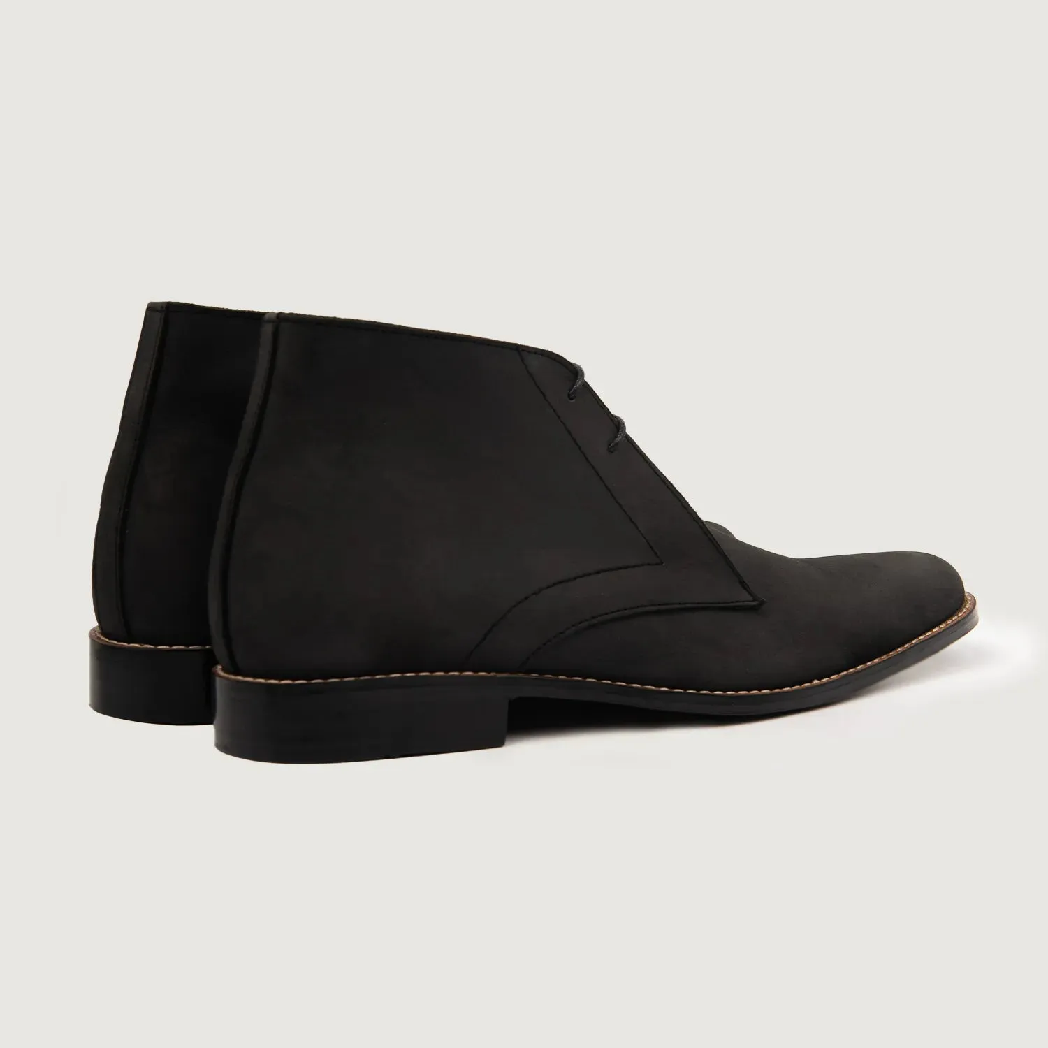 Corry Chukka Black Nubuck Leather Boots