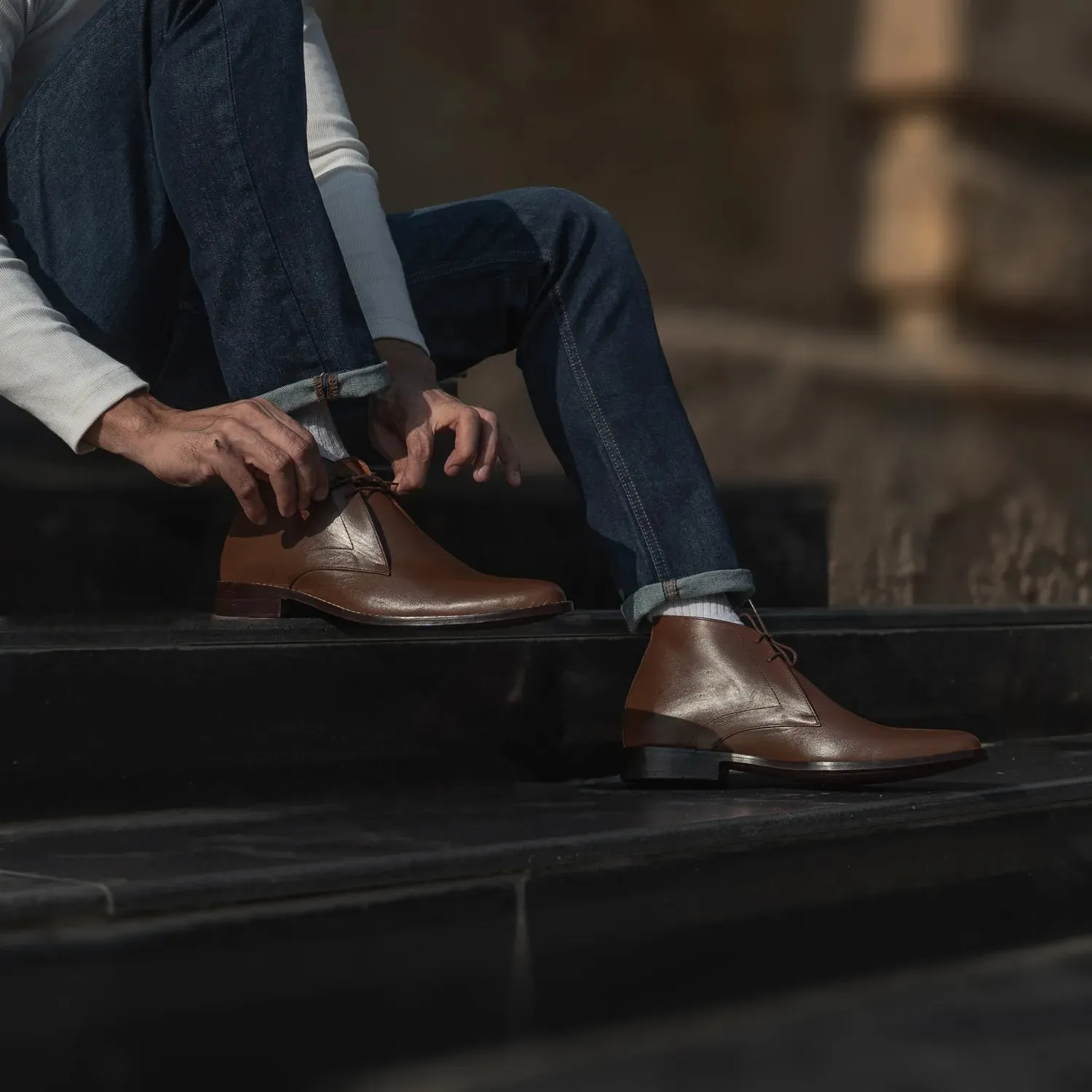 Corry Chukka Brown Leather Boots