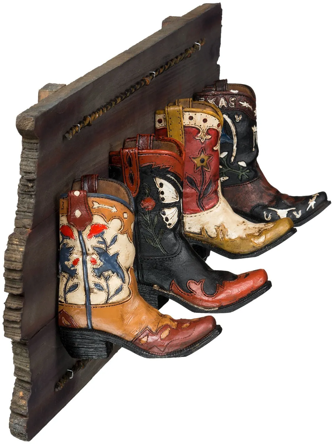 Cowboy Boots Four Hook Rack