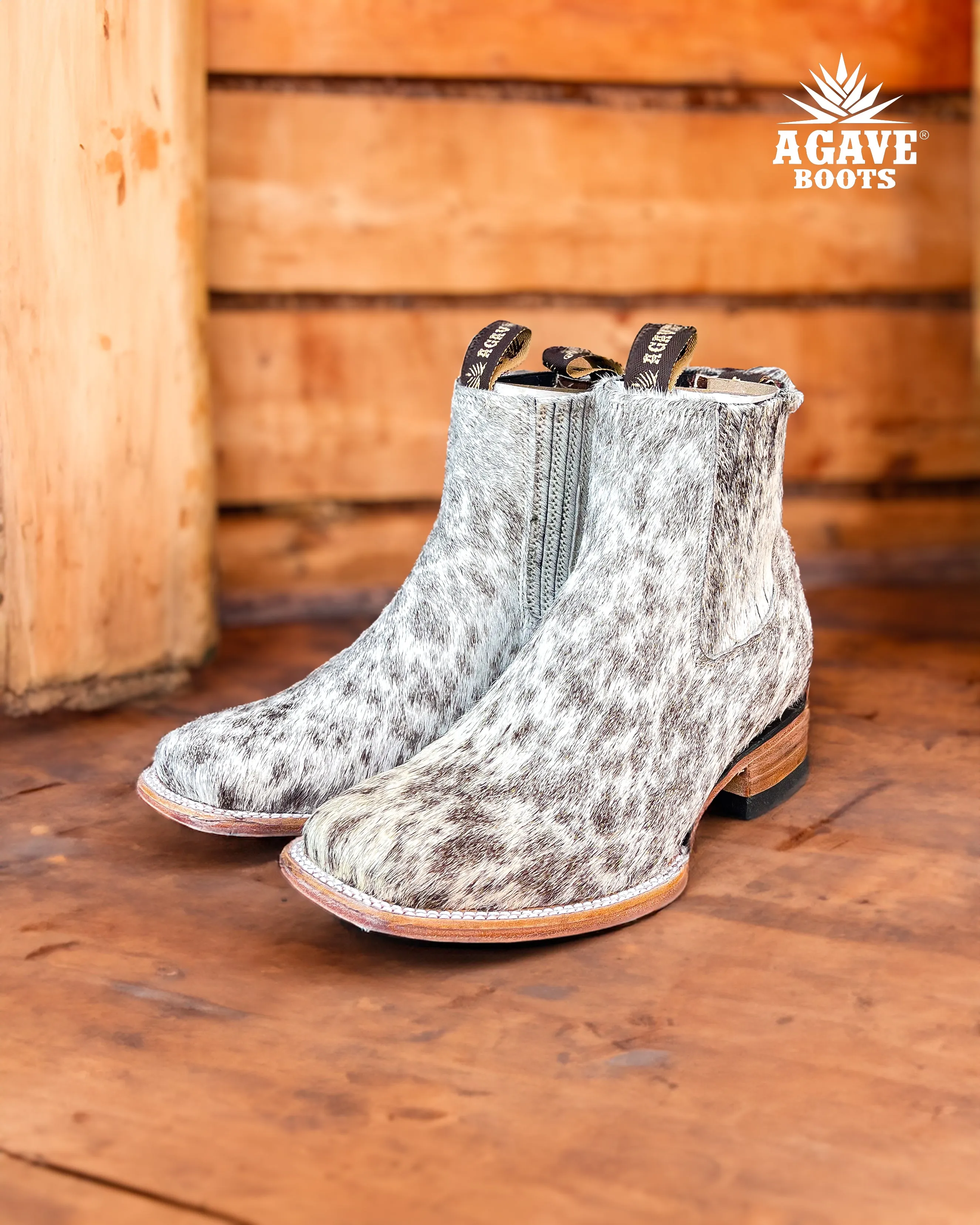 COWHIDE ANKLE BOOTS / BOTINES | WOMEN SQUARE TOE WESTERN BOTIN