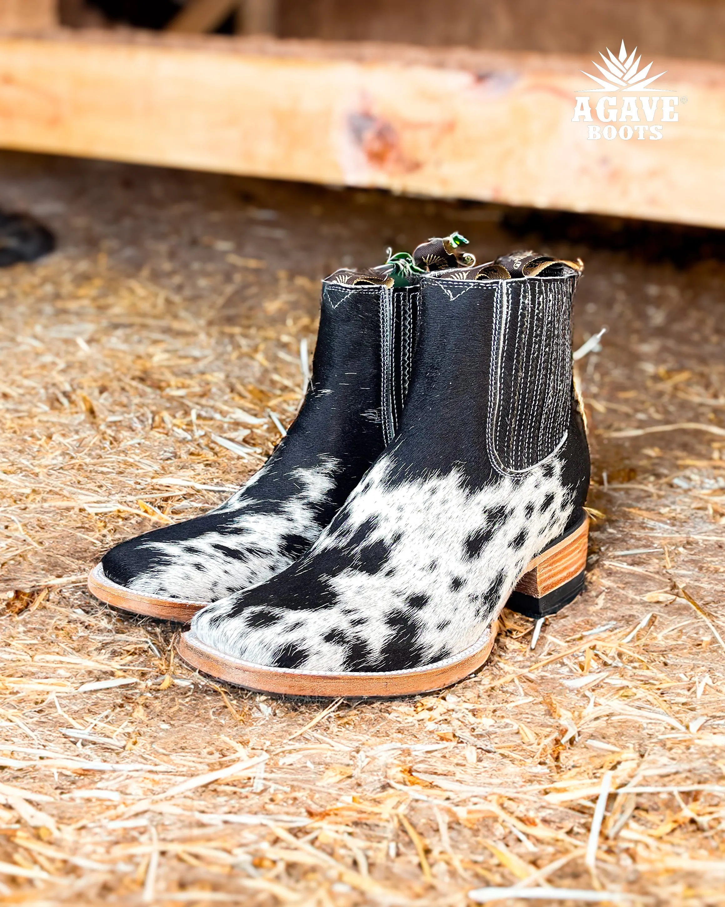 COWHIDE ANKLE BOOTS / BOTINES | WOMEN SQUARE TOE WESTERN BOTIN