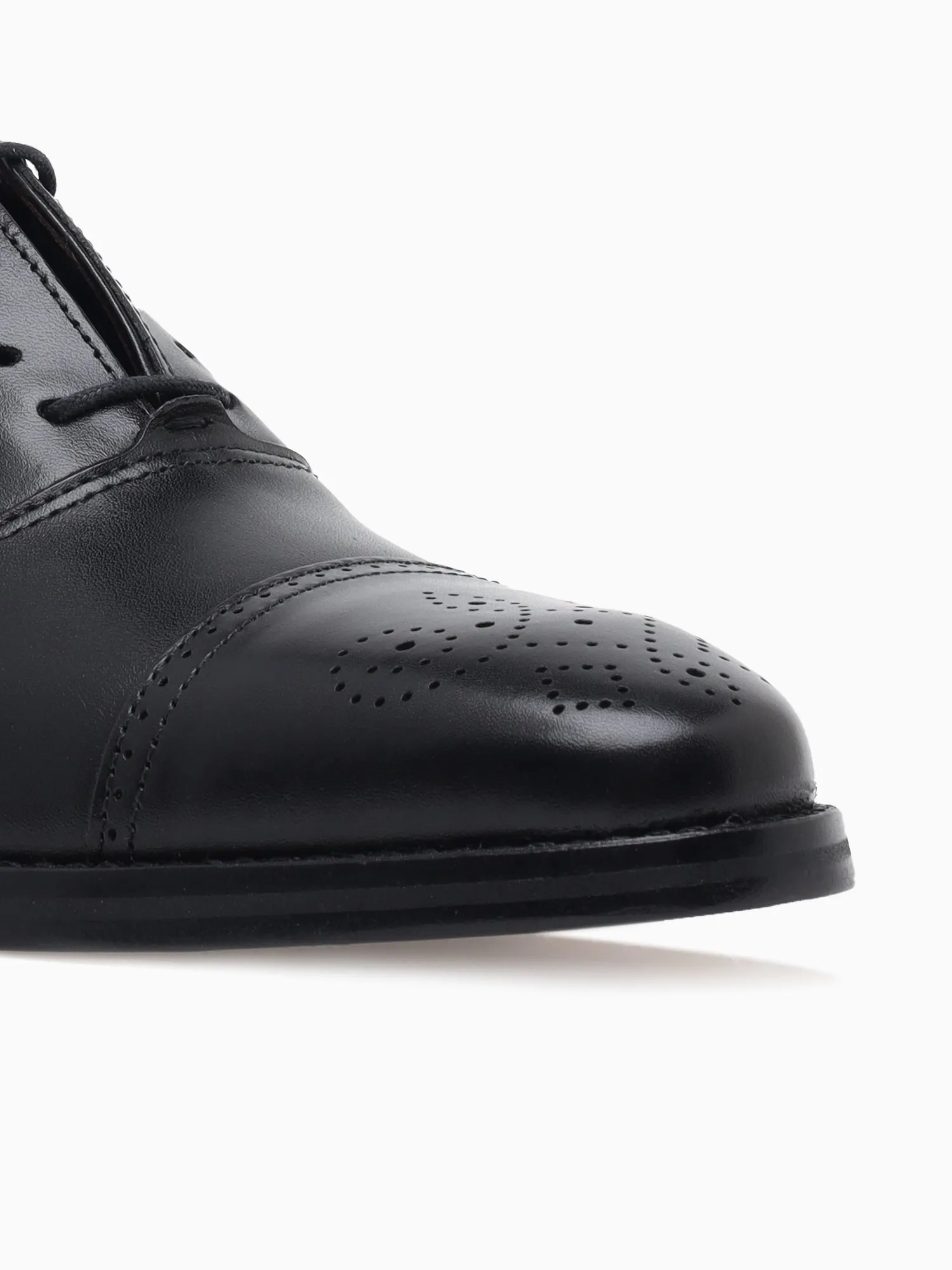 Danridge Cap Toe Black Leather