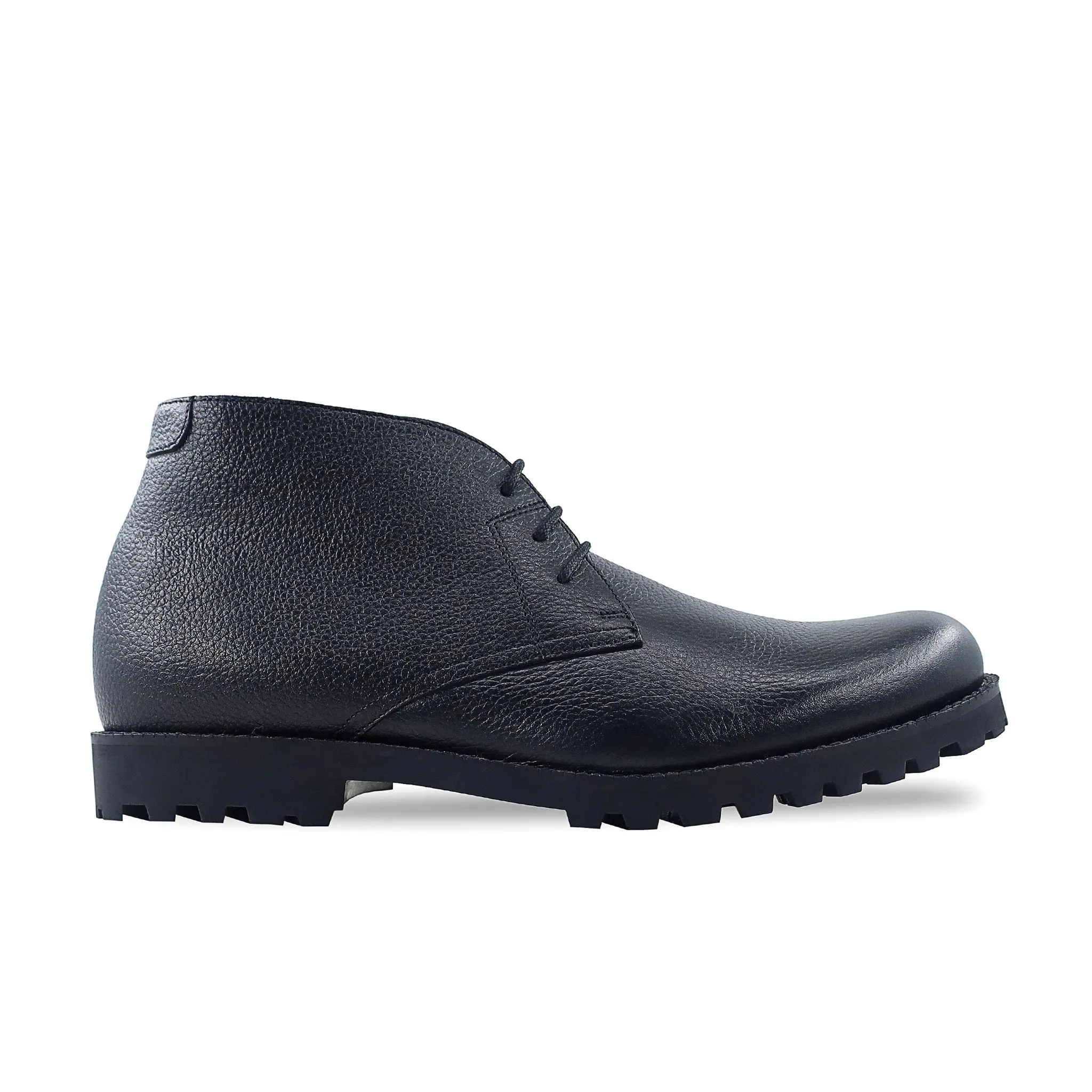 Deric - Men's Black Pebble Grain Chukka Boot