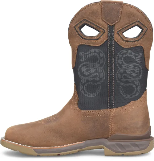 Double H Men's 11" Phantom Rider Serpentine CT WP Roper Boot - Brown PH5007