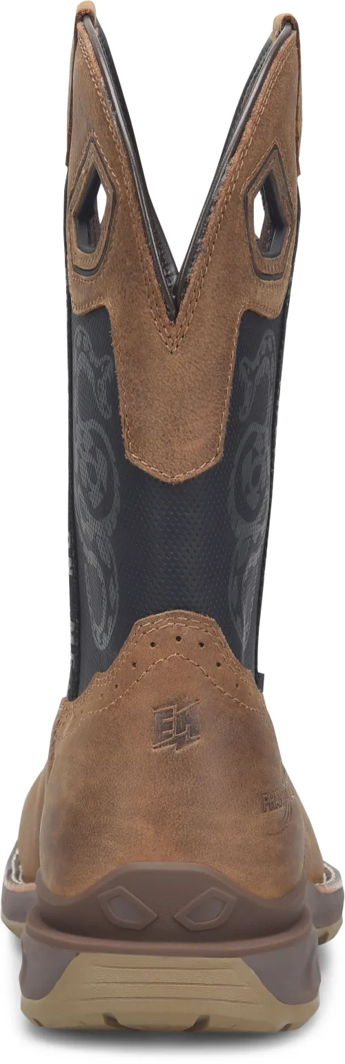 Double H Men's 11" Phantom Rider Serpentine CT WP Roper Boot - Brown PH5007