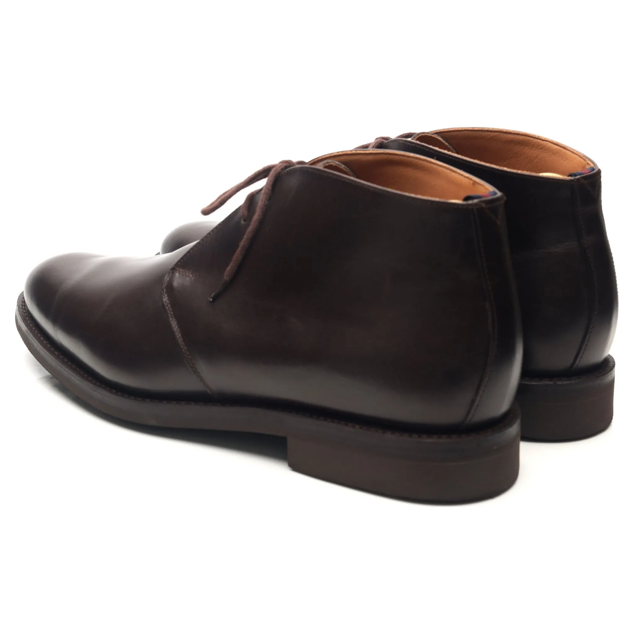 'Dublin' Dark Brown Leather Chukka Boots UK 9.5 F