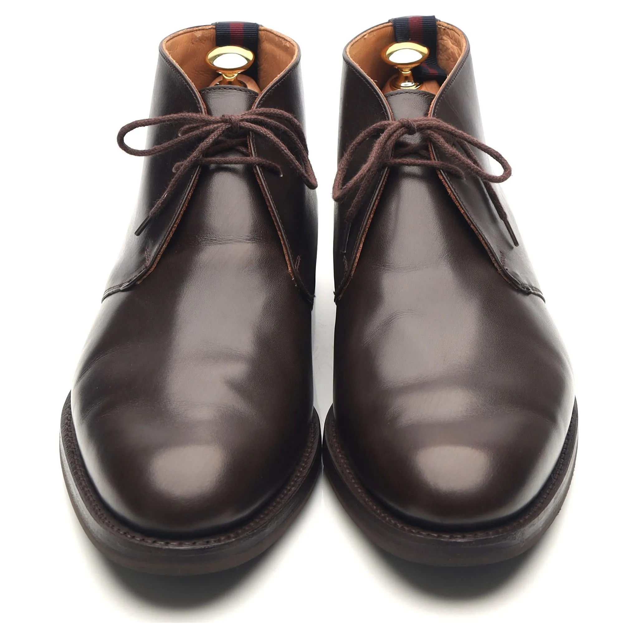 'Dublin' Dark Brown Leather Chukka Boots UK 9.5 F