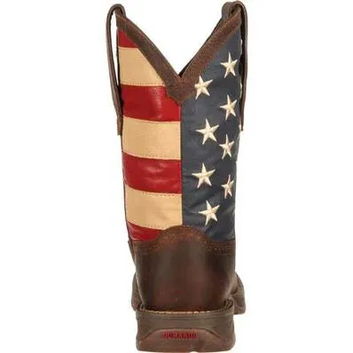 Durango DB5554 Men's Rebel 12" Patriotic Pull-On Western American Flag Square Toe Boot