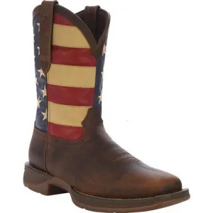 Durango DB5554 Men's Rebel 12" Patriotic Pull-On Western American Flag Square Toe Boot