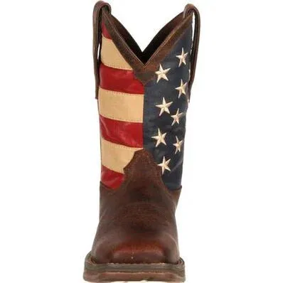 Durango DB5554 Men's Rebel 12" Patriotic Pull-On Western American Flag Square Toe Boot