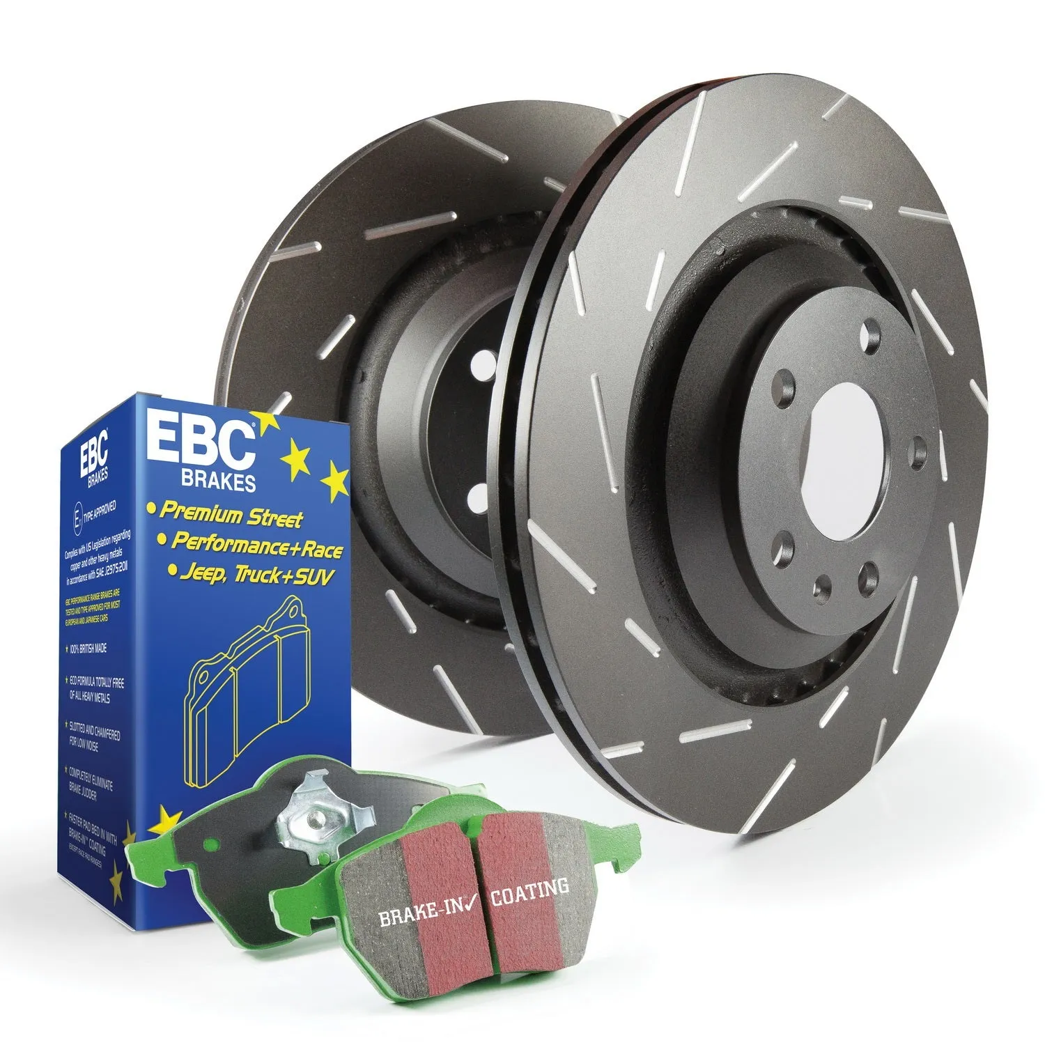 EBC Brakes S2KF1476 S2 Kits Greenstuff 2000 and USR Rotors;