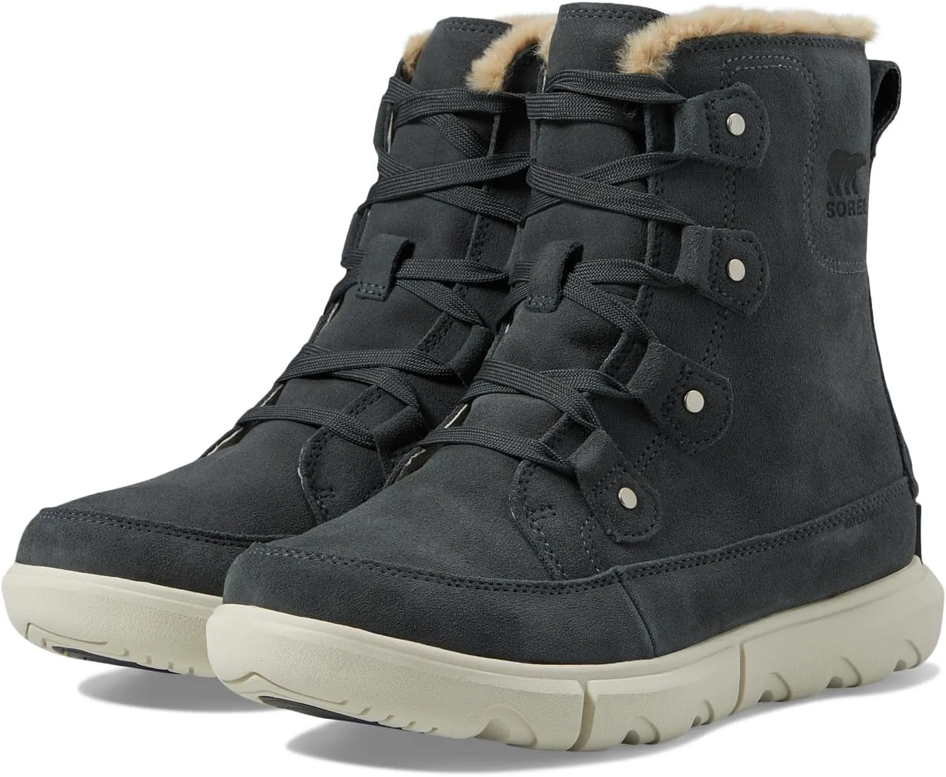 Explorer Next Joan Waterproof SOREL Lace-up Boots, Grill/Fawn