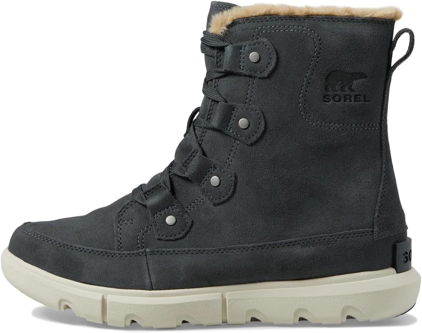 Explorer Next Joan Waterproof SOREL Lace-up Boots, Grill/Fawn