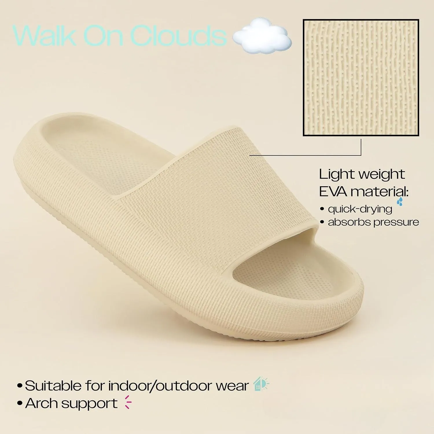 Feather Cloud Recovery Sandals – Lightweight Comfort for Everyday Wear