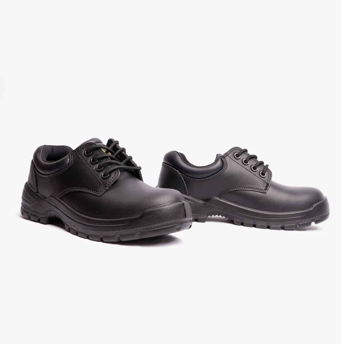 FS38C Unisex Leather Safety Shoes Black