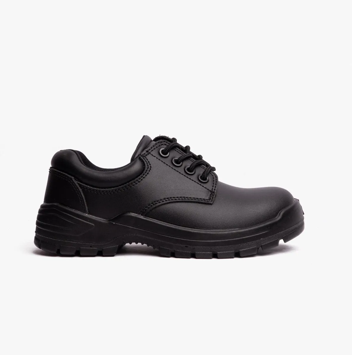 FS38C Unisex Leather Safety Shoes Black