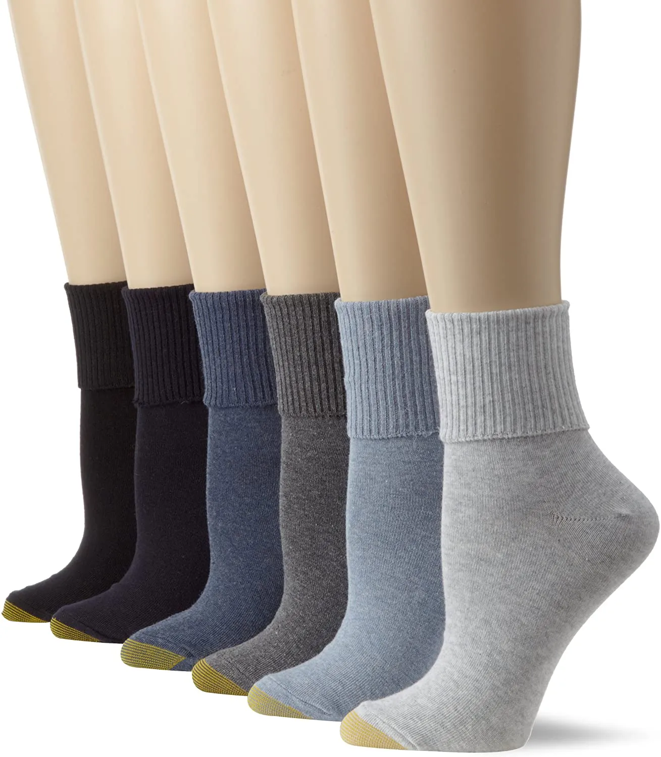 Gold Toe Women's Classic Turn Cuff Socks, Multipairs