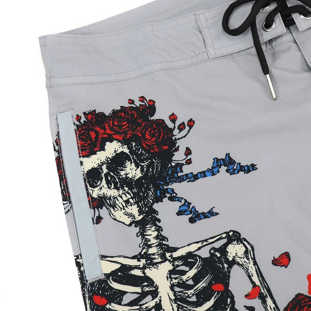 Grateful Dead | Hybrid Board Short | Bertha & Roses Grey