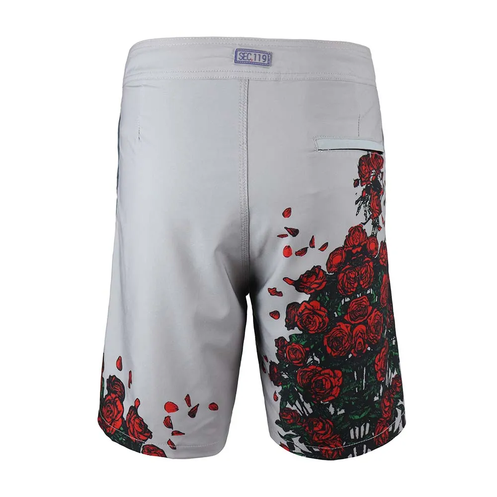 Grateful Dead | Hybrid Board Short | Bertha & Roses Grey