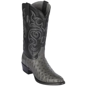 Grey Ostrich Cowboy Boots