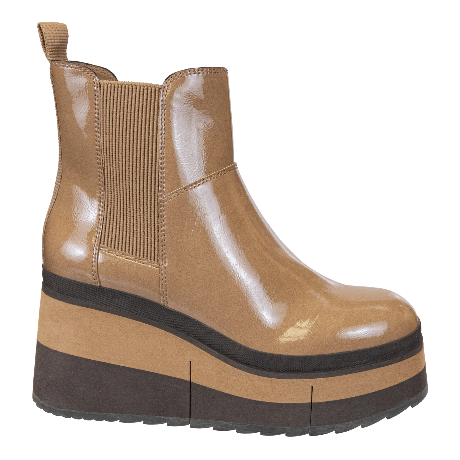 GUILD in BEIGE Platform Chelsea Boots