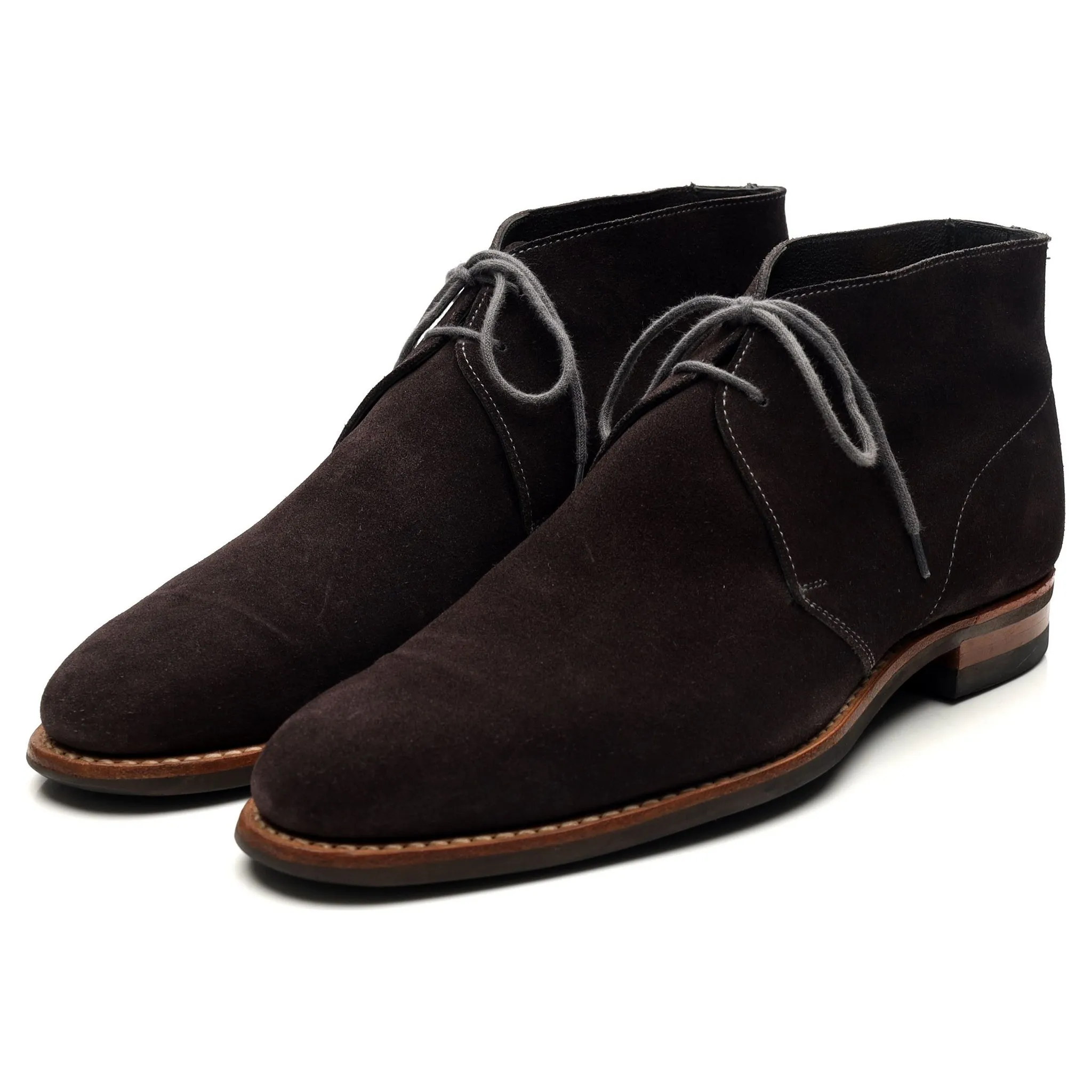 'Hartland' Dark Grey Suede Chukka Boots UK 7.5 E