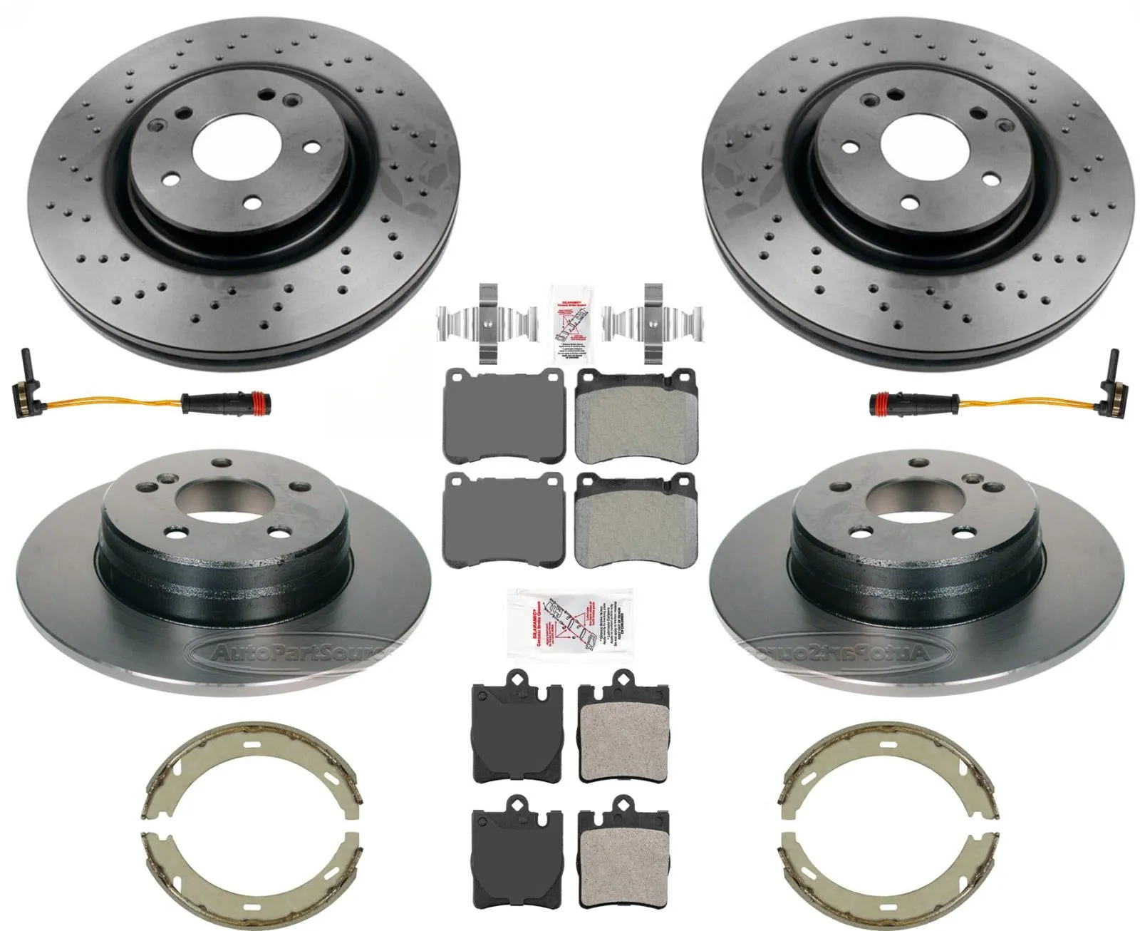 High Performance Carbon for 05-2007 Mercedes C230 330MM Sport Disc Brake Rotors