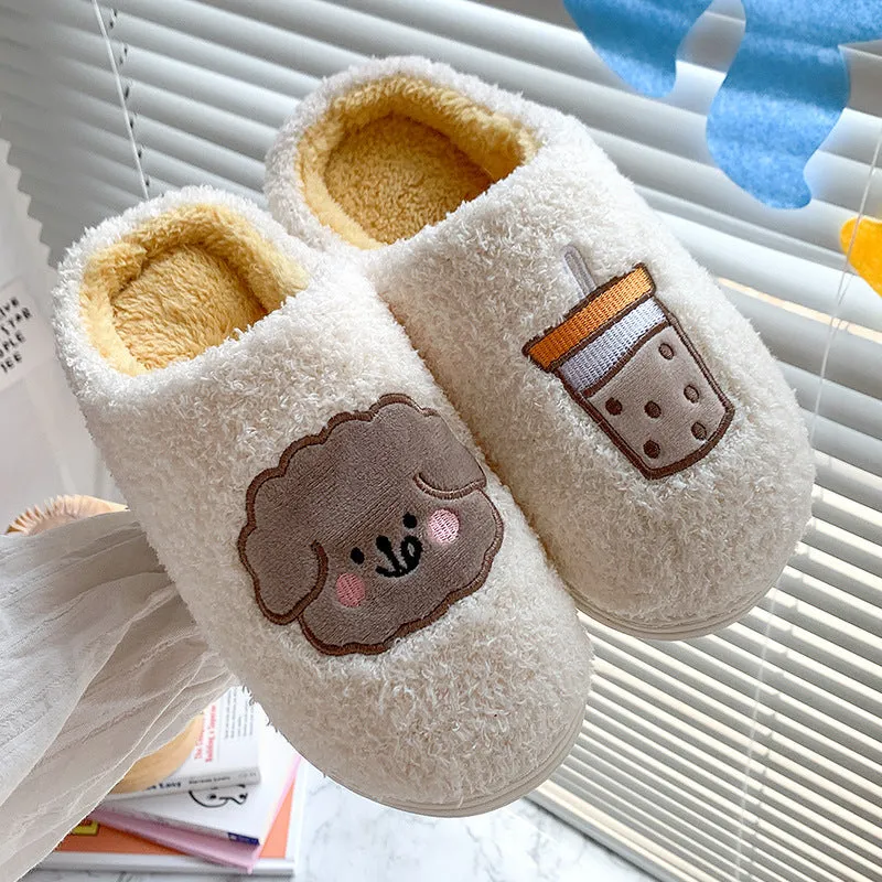 Home Confinement Dormitory Plush Slippers