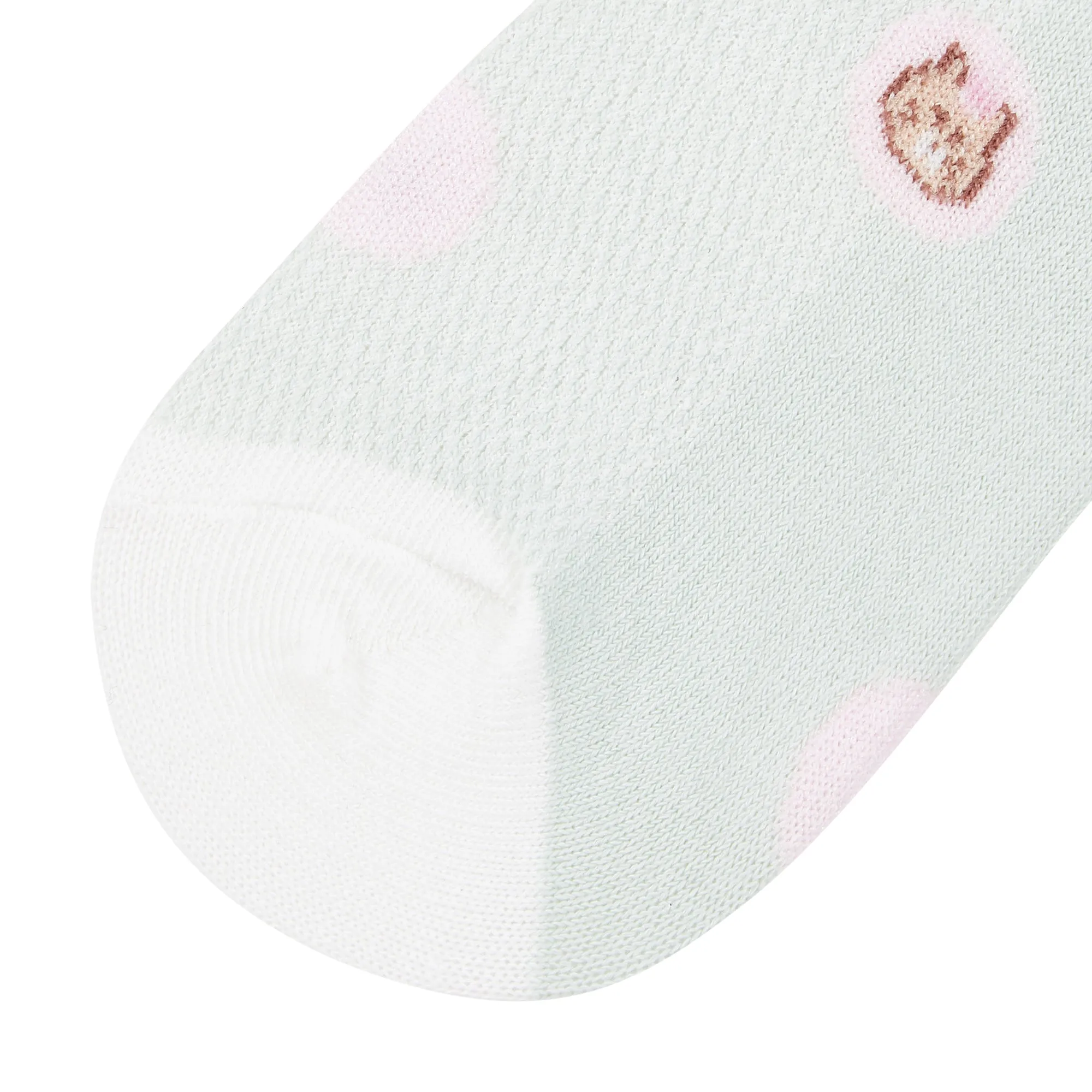 IDENTITY Ladies Mint Green Ankle Length Socks with Cat Pixel Print