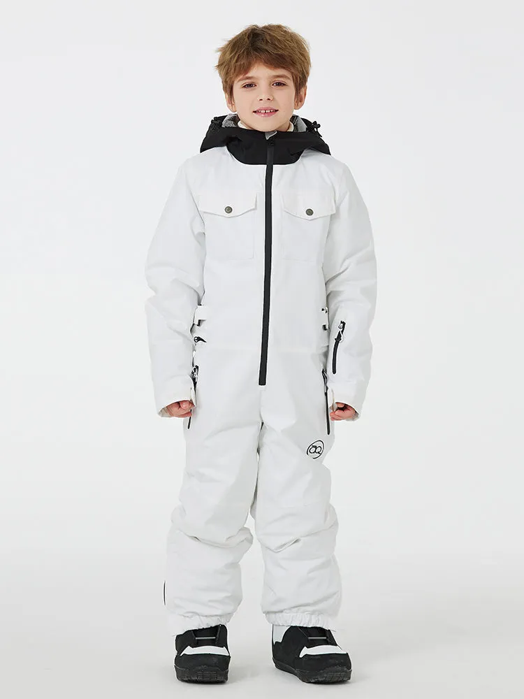 Kid's Unisex Mountain Explorer Waterproof One Piece Snow Suits