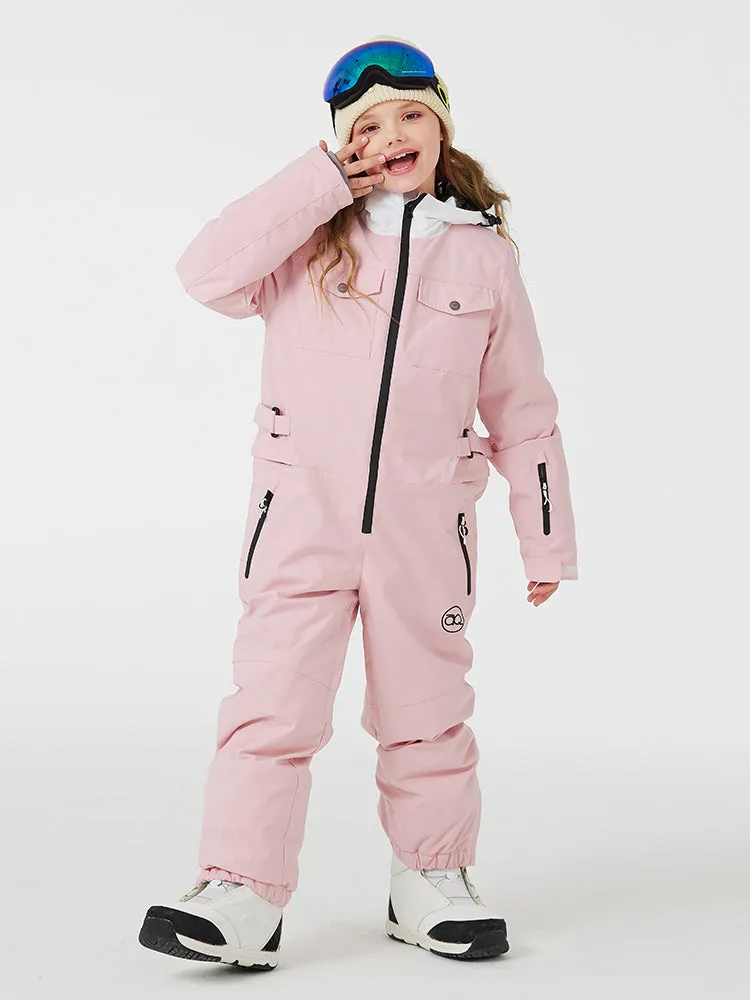 Kid's Unisex Mountain Explorer Waterproof One Piece Snow Suits