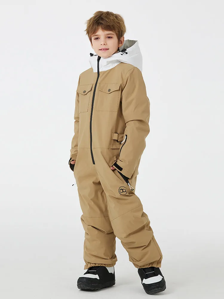 Kid's Unisex Mountain Explorer Waterproof One Piece Snow Suits