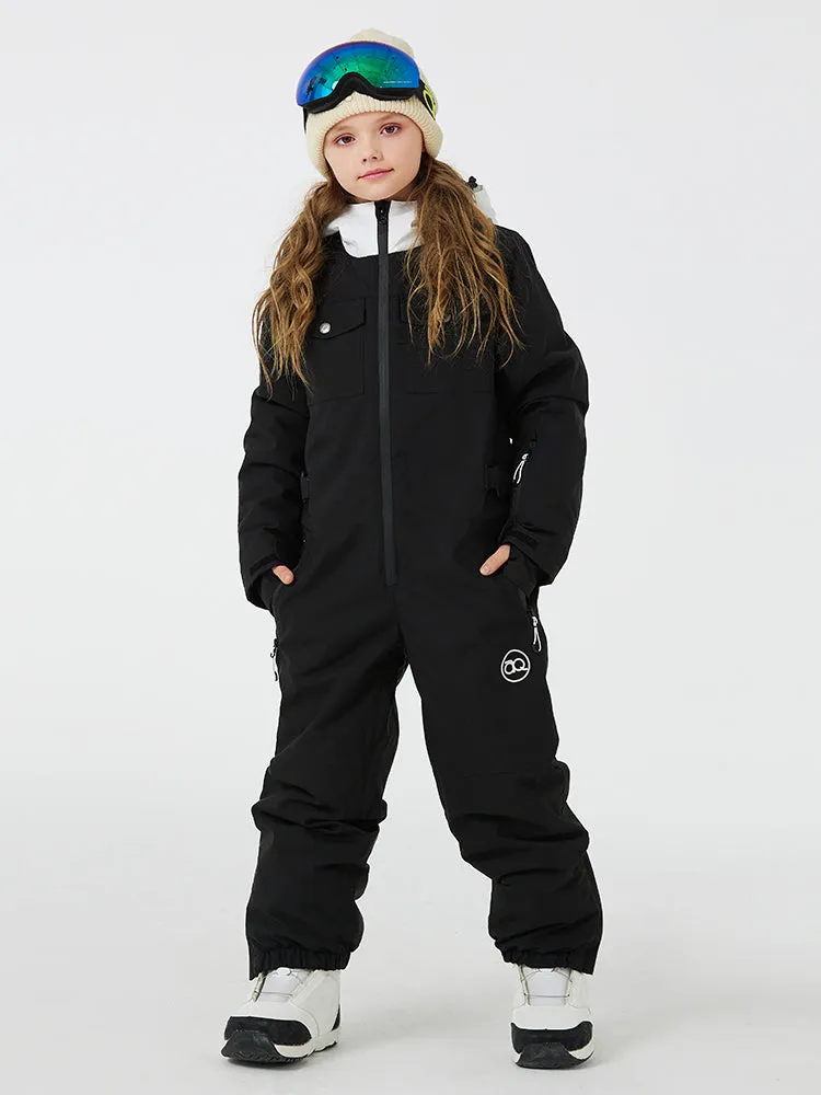 Kid's Unisex Mountain Explorer Waterproof One Piece Snow Suits