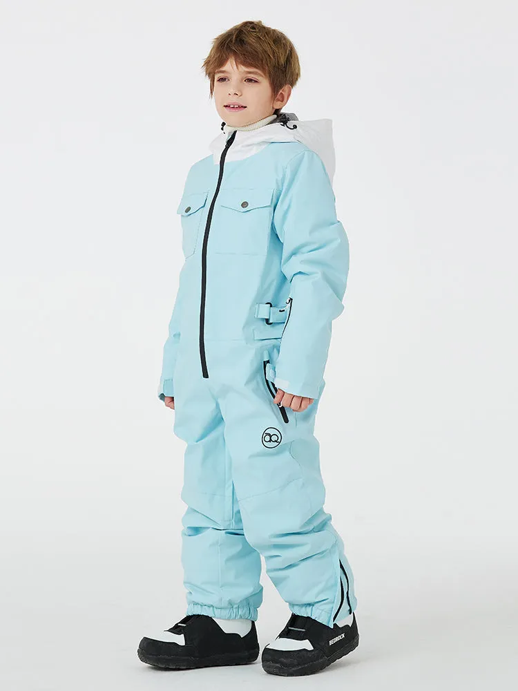 Kid's Unisex Mountain Explorer Waterproof One Piece Snow Suits