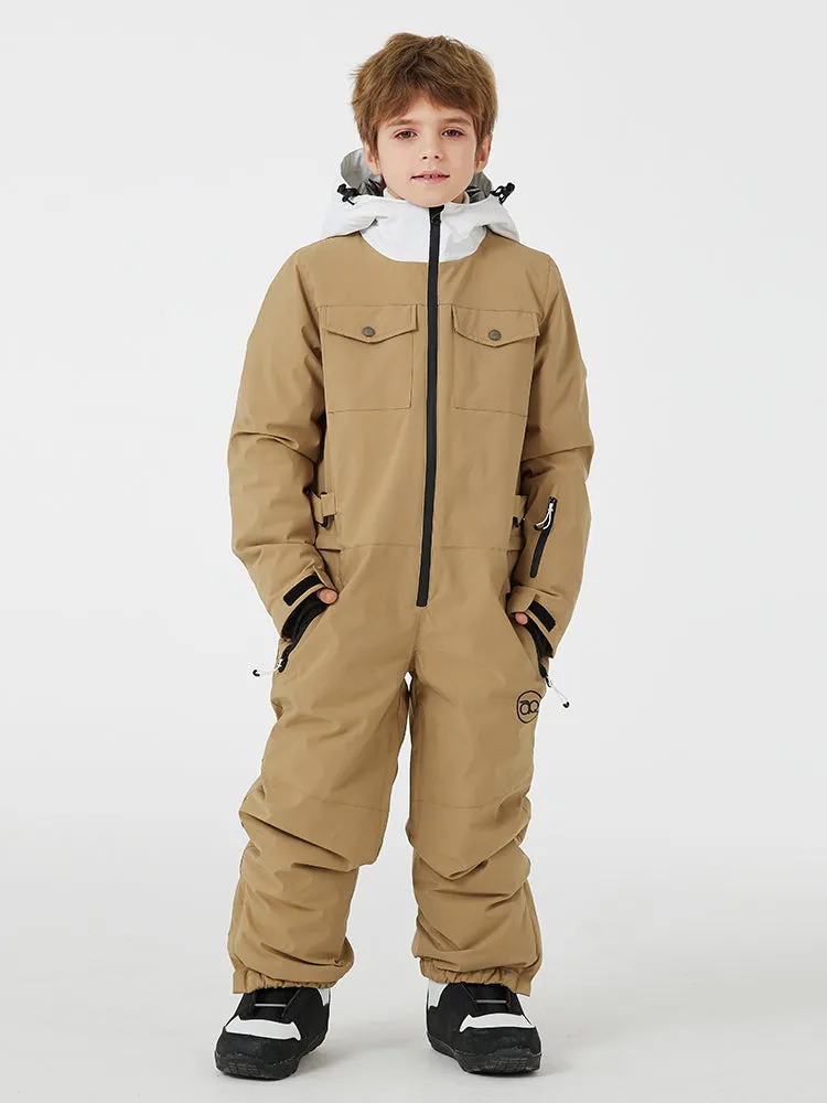 Kid's Unisex Mountain Explorer Waterproof One Piece Snow Suits