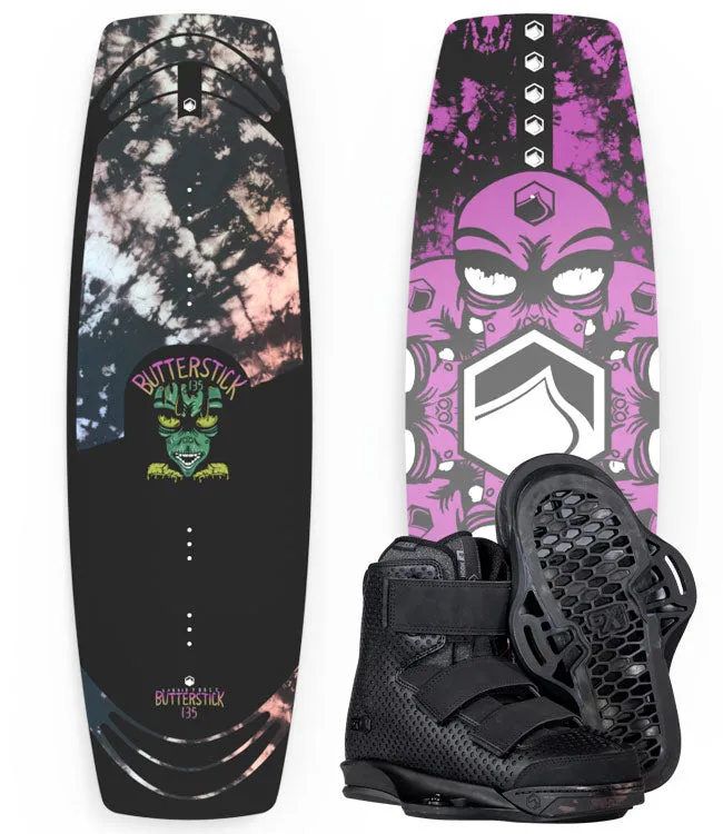 Liquid Force Butterstick Wakeboard Package with Hook Boots (2023)