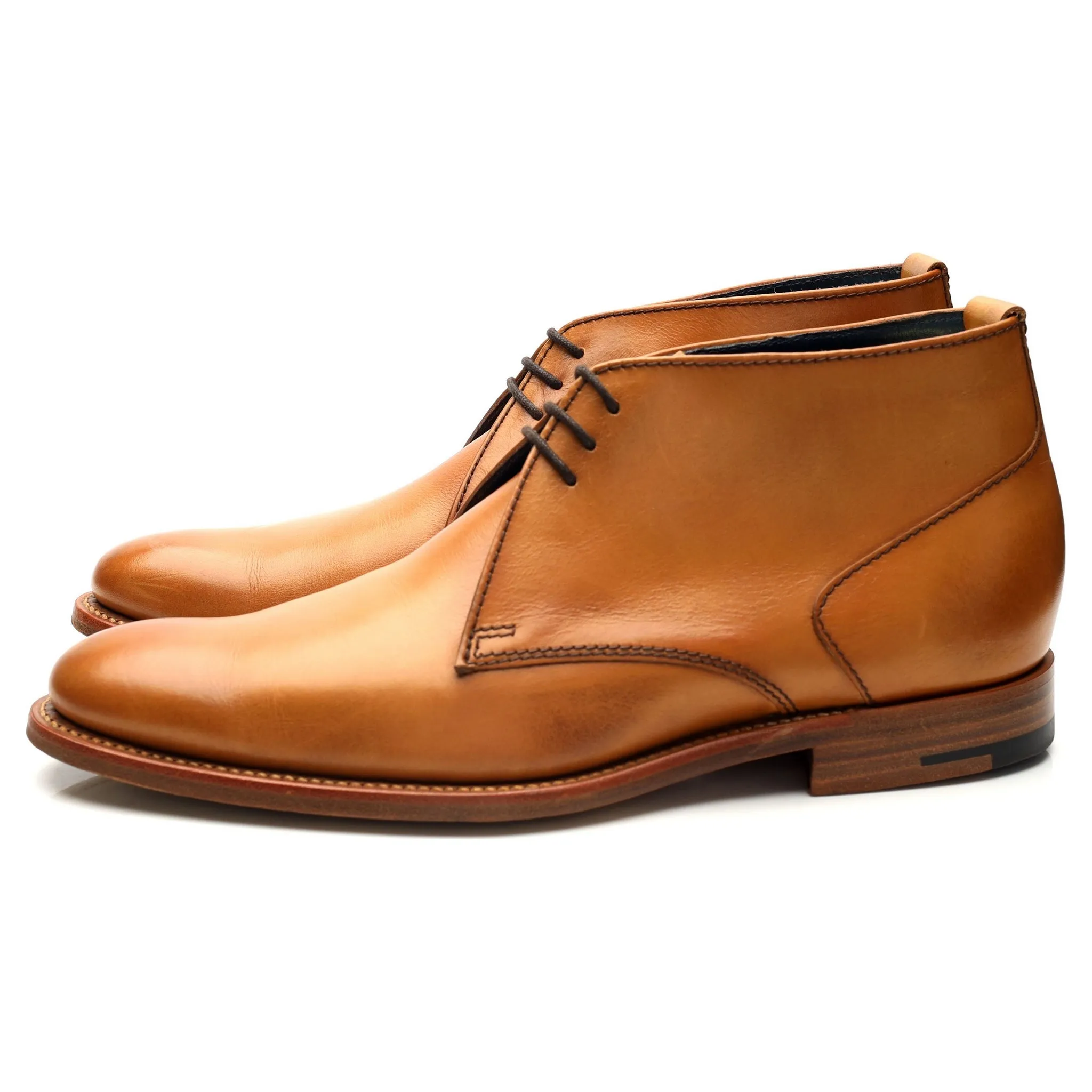 'Lucius' Tan Brown Leather Chukka Boots UK 7 F