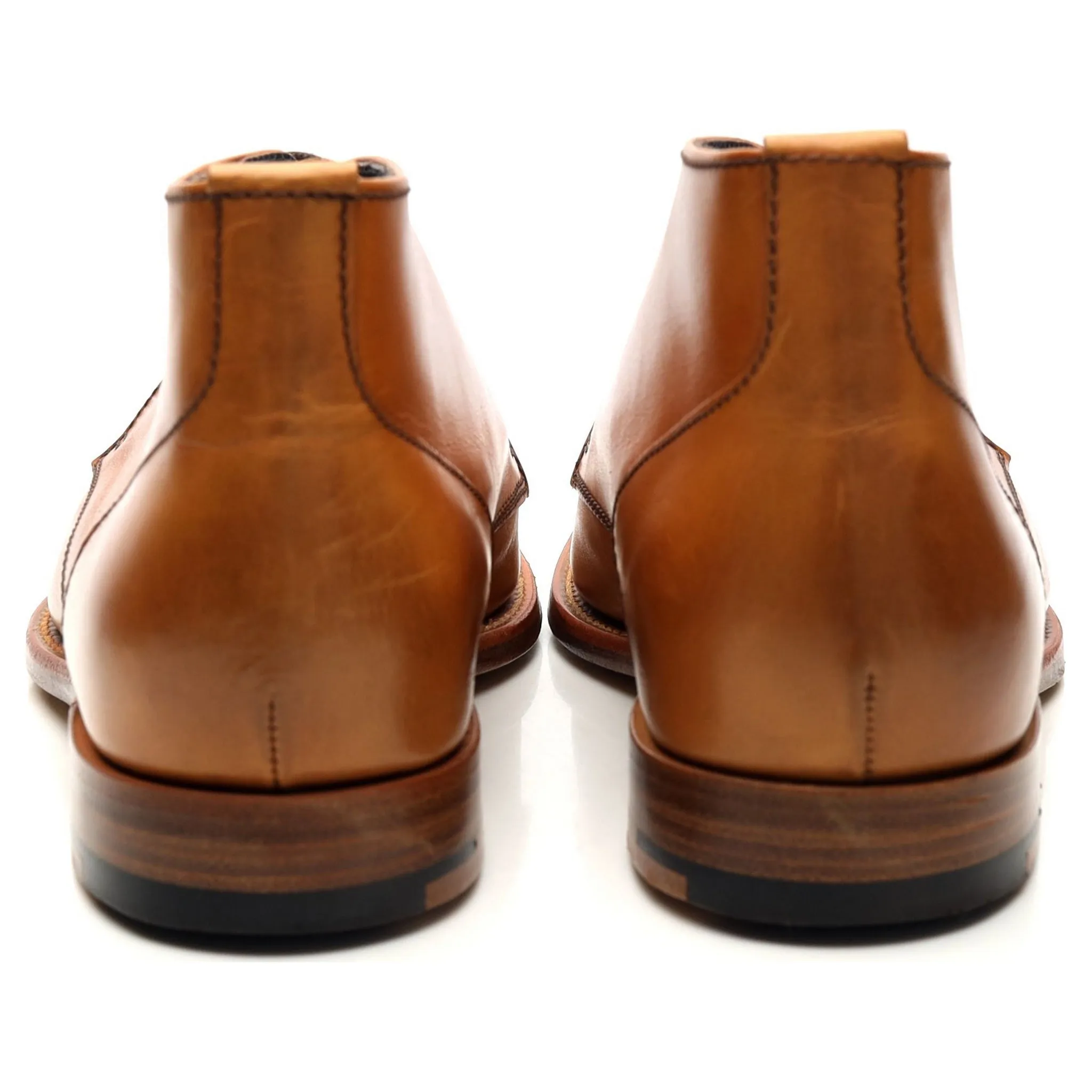 'Lucius' Tan Brown Leather Chukka Boots UK 7 F