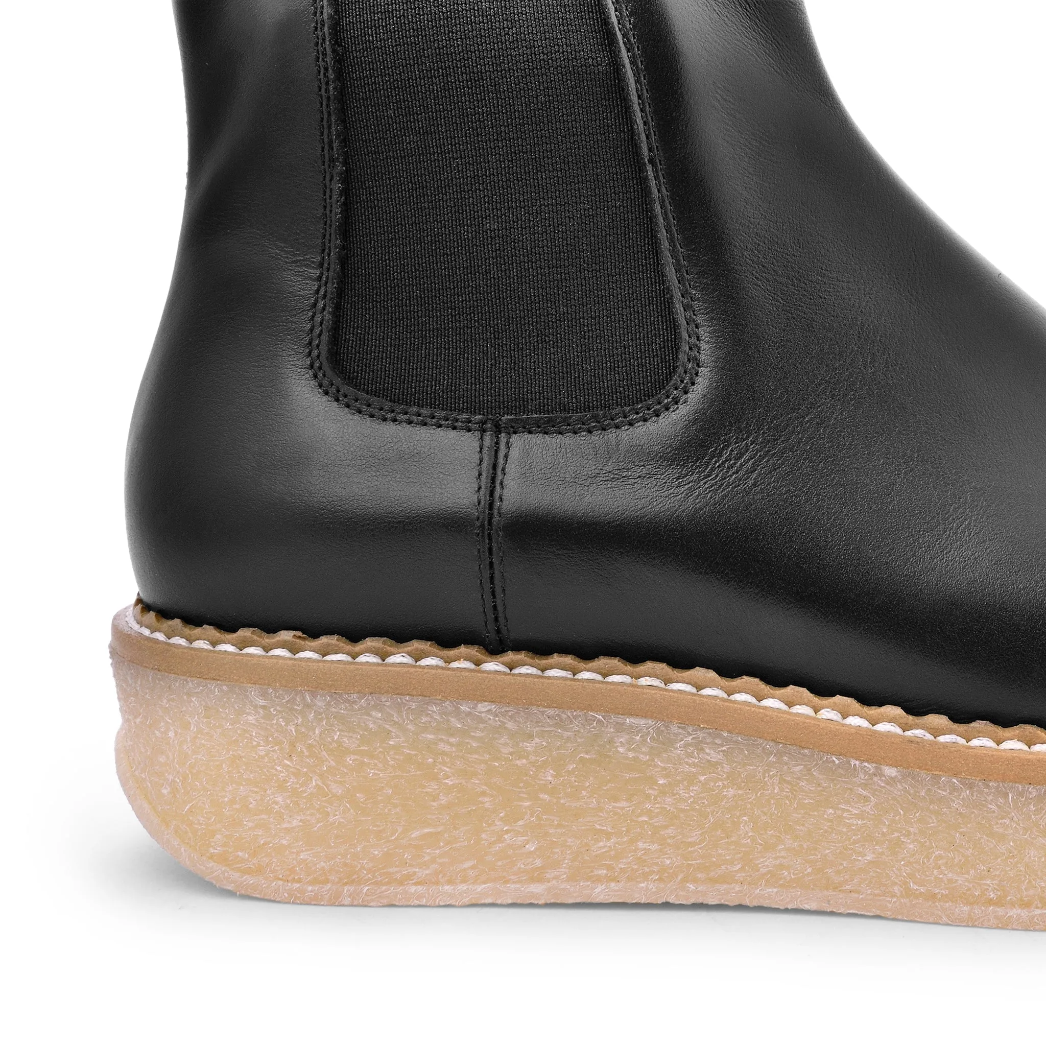 Machi Black Leather Chelsea Boots