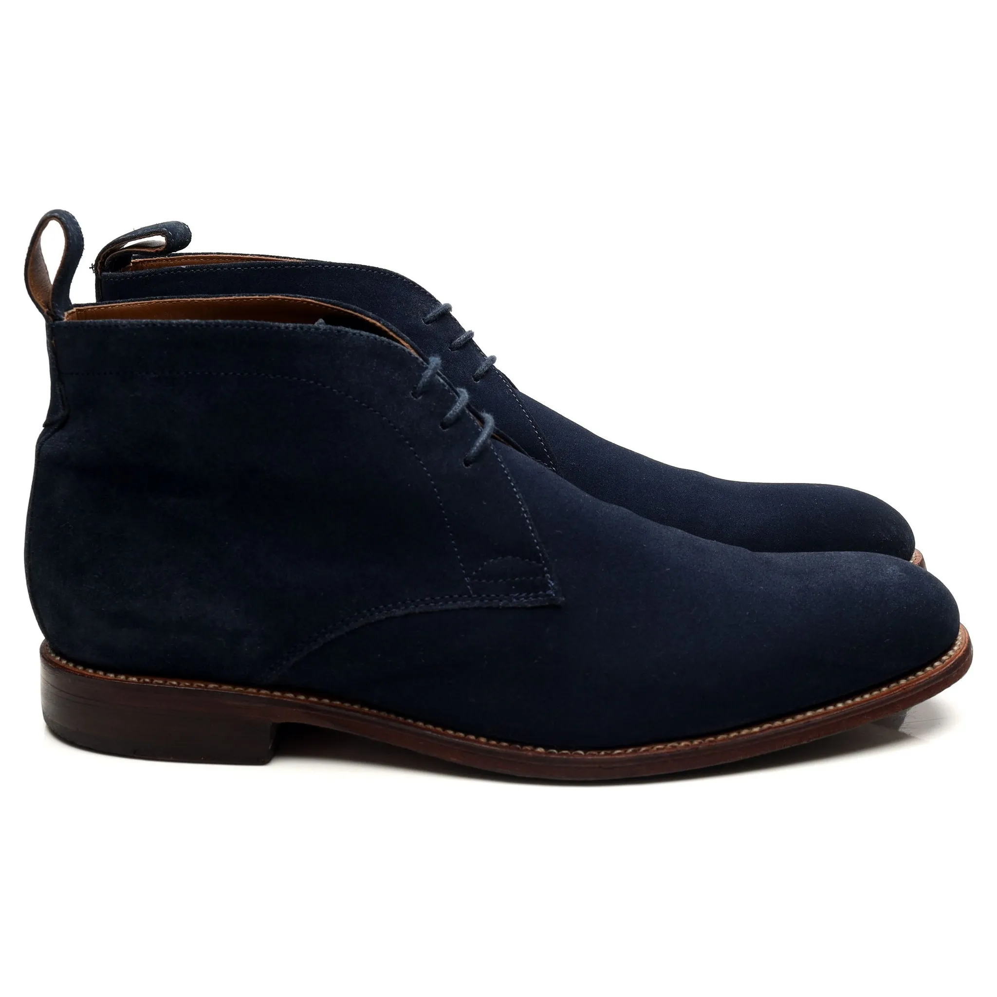 'Marcus' Navy Blue Suede Chukka Boots UK 9 F