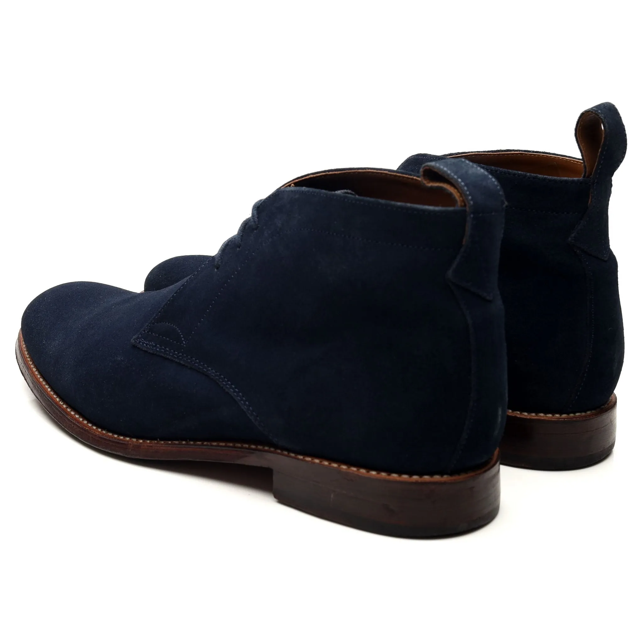 'Marcus' Navy Blue Suede Chukka Boots UK 9 F