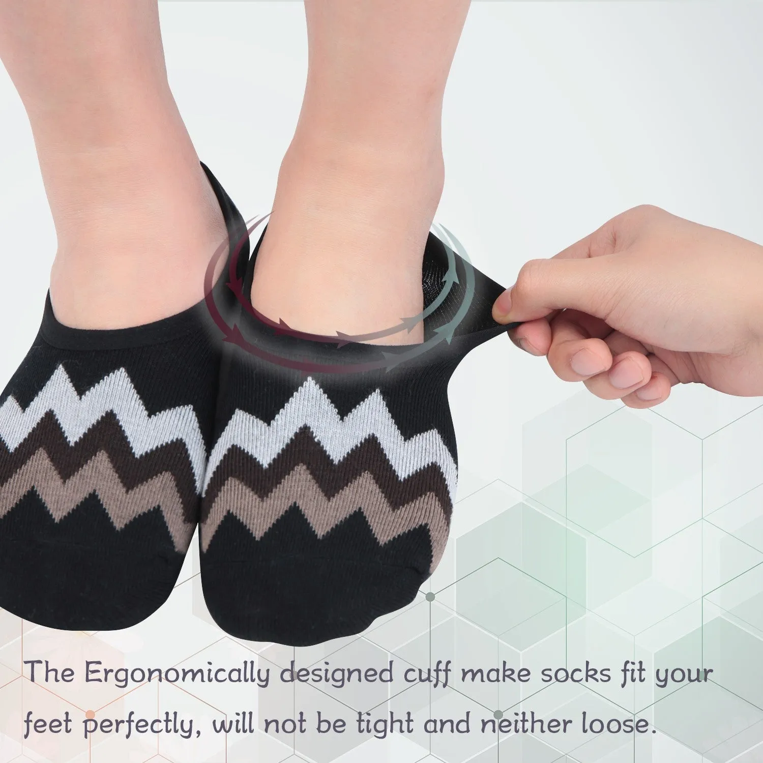 MD Bamboo Anti-Odor No Show Liner Invisible Socks