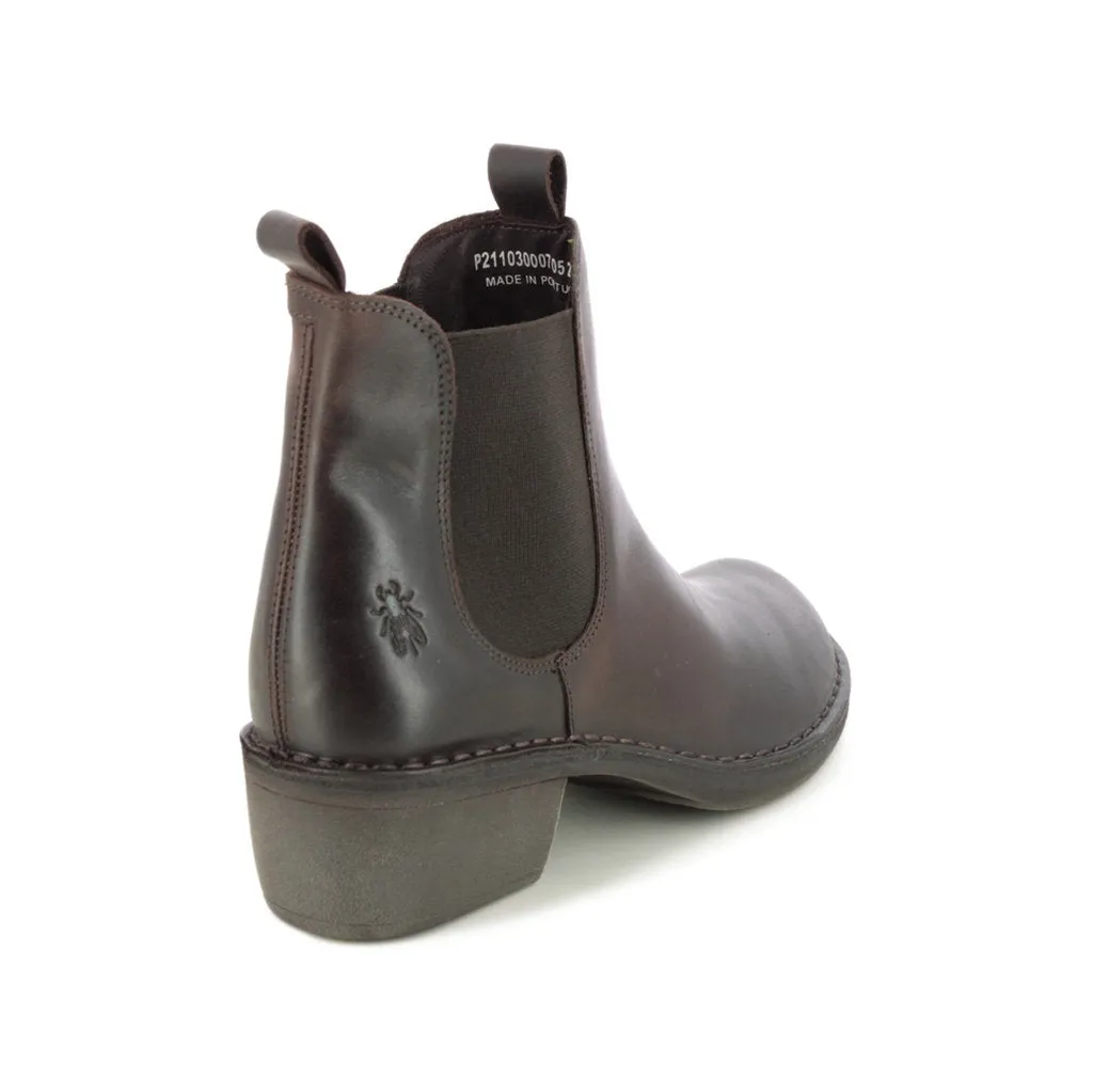 MEME030FLY Leather Women's Chelsea Heel Boots