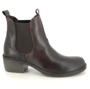 MEME030FLY Leather Women's Chelsea Heel Boots