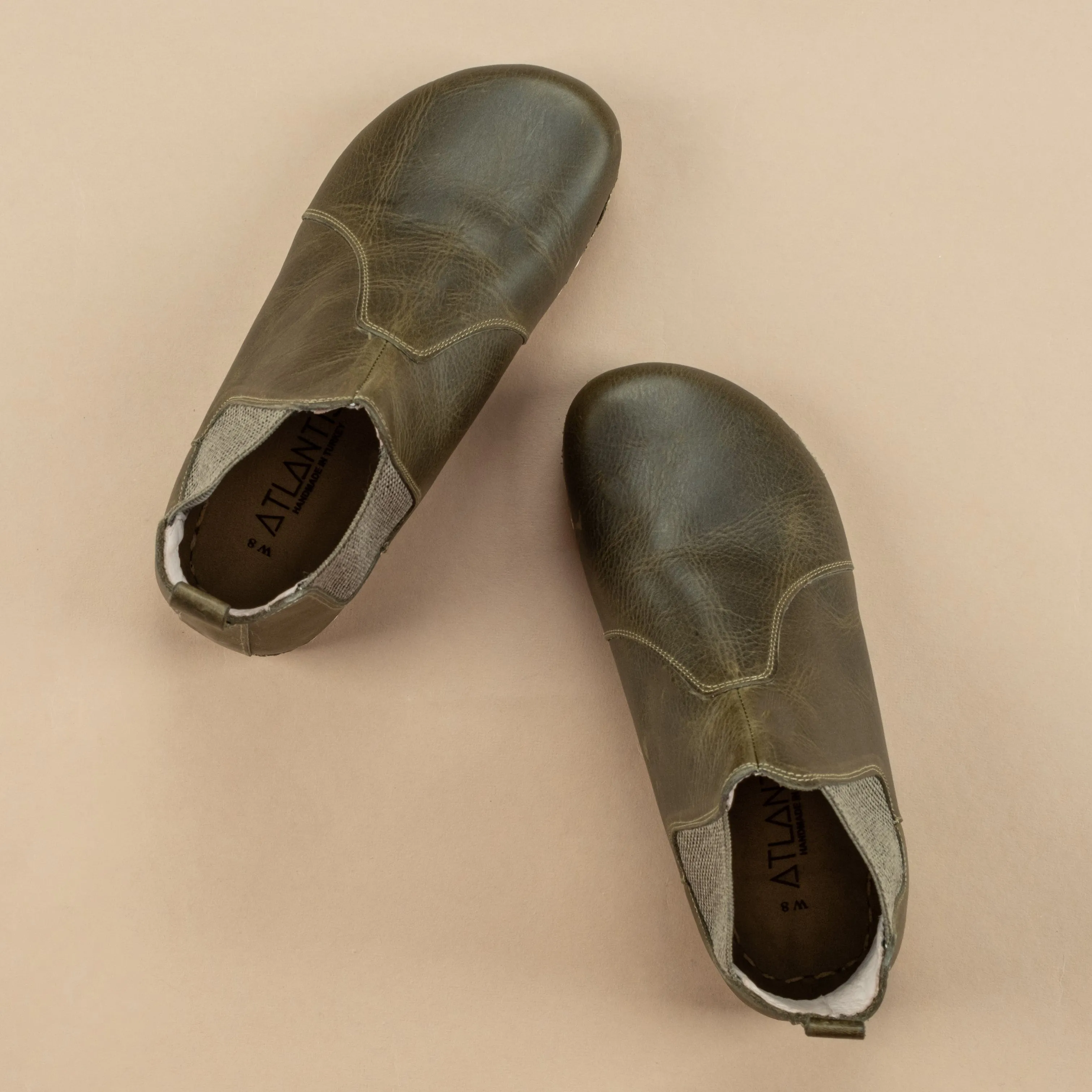 Men's Green Barefoot Chelsea Boots